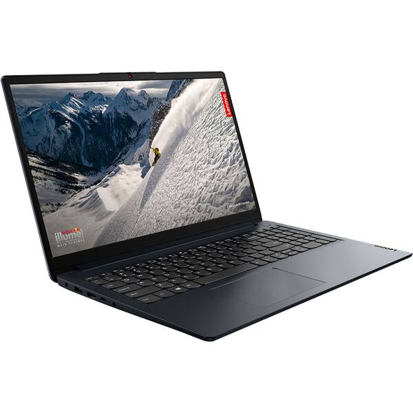 Laptop LENOVO IdeaPad 1 15AMN7, AMD Ryzen 3 7320U pana la 4.1GHz, 15.6" Full HD, 8GB, SSD 256GB, AMD Radeon 610M Graphics, Free DOS, albastru