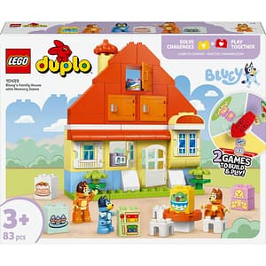 LEGO DUPLO: Bluey - Casa de familie a lui Blue cu un joc de memorie 10459, 3 ani+, 83 piese