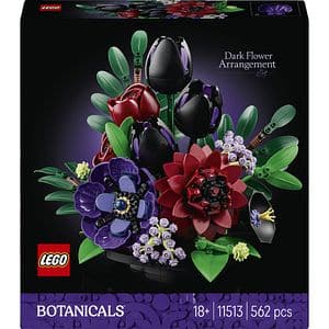 LEGO Botanicals: Aranjament cu flori de culoare inchisa 11513, 18 ani+, 562 piese
