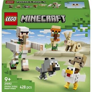 LEGO Minecraft: Atac in desert cu un jocheu de gaini 21592, 9 ani+, 428 piese