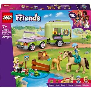 LEGO Friends: Remorca pentru cal si manz 42695, 7 ani+, 279 piese
