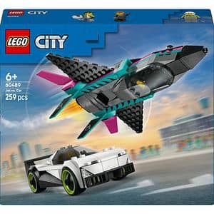 LEGO City: Avion cu reactie vs masina 60489, 6 ani+, 259 piese