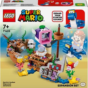 LEGO Super Mario: Set de extindere - Aventura lui Dorrie la epava scufundata 71432, 7 ani+, 500 piese