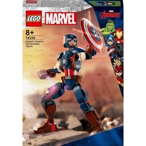 LEGO Super Heroes: Figurina de constructie Captain America 76258, 8 ani+, 310 piese