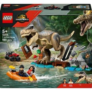 LEGO Jurassic World: Evadare pe rau din calea unui T. rex 76975, 5 ani+, 199 piese