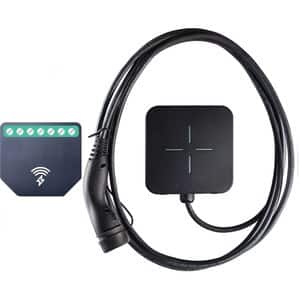 Statie incarcare masini electrice LEKTRI.CO Tri EM, trifazat 22kW, monofazat 7.4kW, 32A, Type 2, cablu 5m, Wi-Fi, negru