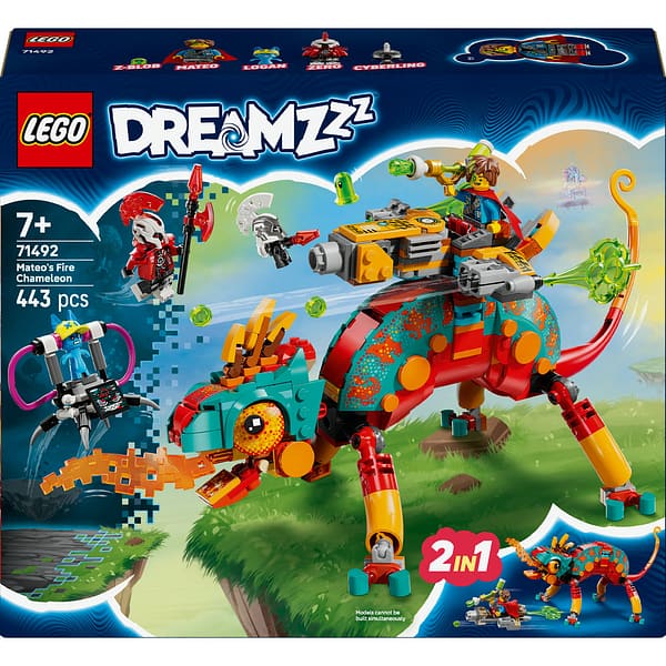 LEGO DREAMZzz: Cameleonul de foc al lui Mateo 71492, 7 ani+, 443 piese