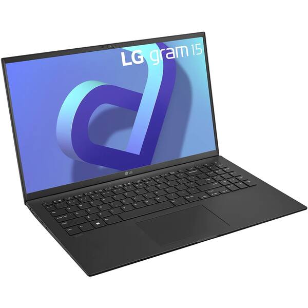Laptop LG Gram 15Z90Q-G, Intel Core i7-1260P pana la 4.7GHz, 15.6" FHD, 16GB, SSD 512GB, Intel Iris Xe Graphics, Windows 11 Home, negru
