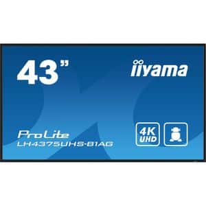 Display profesional IIYAMA ProLite LH4375UHS-B1AG, 43", 4K UHD, 60Hz, Boxe, negru