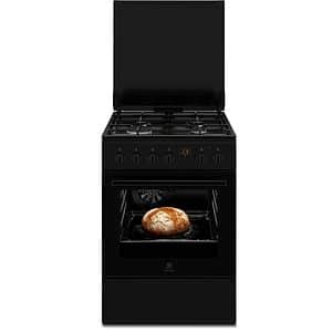 Aragaz ELECTROLUX LKK560012K, SteamBake, 4 arzatoare, Gaz + Electric, L 50 cm, Grill, negru