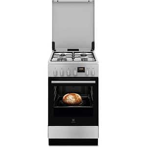 Aragaz ELECTROLUX LKK560223X, SteamBake, 4 arzatoare, Gaz + Electric, L 50 cm, Grill, inox