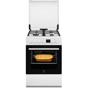 Aragaz ELECTROLUX LKK660225W, HotAir, 4 arzatoare, Gaz + Electric, L 60 cm, Grill, alb