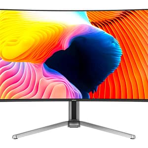 Monitor Gaming curbat QD OLED DAHUA DHI-LM32-GO43A, 31.5", Ultra HD, 165Hz, HDR400, boxe, gri