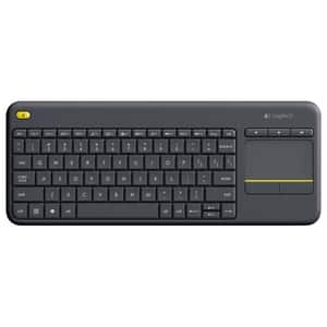 Tastatura Wireless LOGITECH Touch K400 Plus, USB, Layout US INT, negru