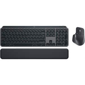 Kit tastatura si mouse Wireless LOGITECH MX KEYS S Combo, USB, Bluetooth, negru