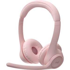 Casti PC Wireless LOGITECH Zone 300, Bluetooth, roz