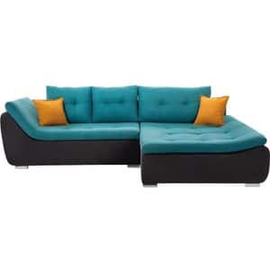Coltar extensibil Lorenzo, 3 locuri, lada depozitare, 280 x 70 x 180 cm, turcoaz