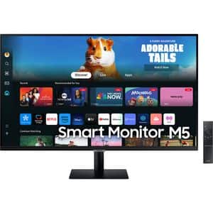 Monitor Smart LED VA SAMSUNG M5 LS32DM500EUXDU, 32", Full HD, 60Hz, HDR10, Boxe, negru