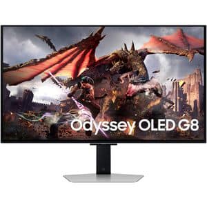 Monitor Gaming OLED SAMSUNG Odyssey G8 LS32DG802SUXDU, 32", 4K UHD, 240Hz, AMD FreeSync Premium Pro, HDR10+, Boxe, argintiu