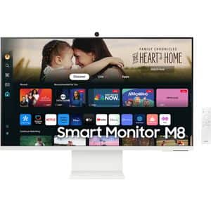Monitor Smart LED VA SAMSUNG LS32DM801UUXDU, 32", 4K, 60Hz, HDR10+, WebCam, Boxe, alb