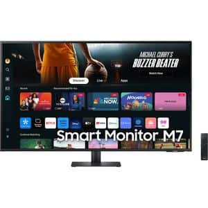Monitor Smart LED VA SAMSUNG LS43DM702UUXDU, 43", 4K UHD, 60Hz, HDR10, Boxe, negru