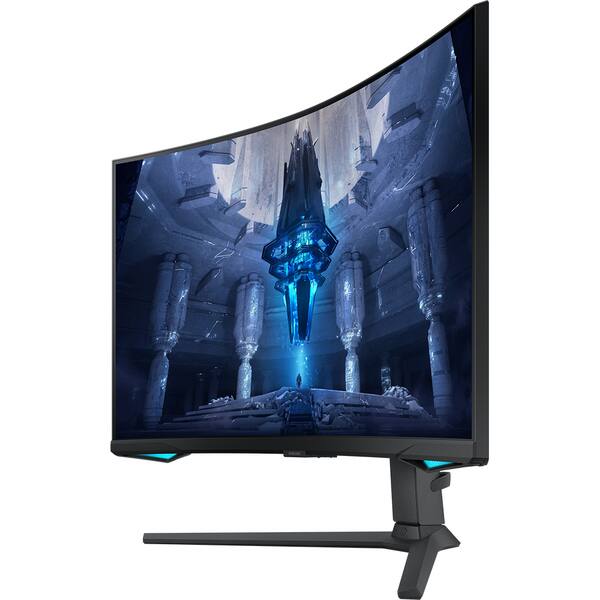 Monitor Gaming curbat QLED VA SAMSUNG Odyssey G7 LS32BG752NEXXY, 32", UHD, 165Hz, AMD FreeSync Premium Pro, negru
