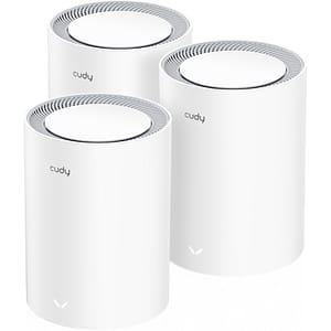 Sistem Wireless Mesh Gigabit CUDY M3600 BE3600, Wi-Fi 7, Dual-Band 688 + 2882 Mbps, 3 buc, alb