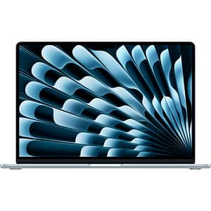 Laptop APPLE MacBook Air 15 mc7d4ro/a, Apple M4, 15.3" Retina Display, 24GB, SSD 512GB, 10-core GPU, macOS Sequoia, Sky Blue, Tastatura layout INT, Manual RO