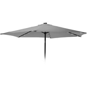 Umbrela terasa AMBIANCE, metal, 270 x 232 cm, gri deschis