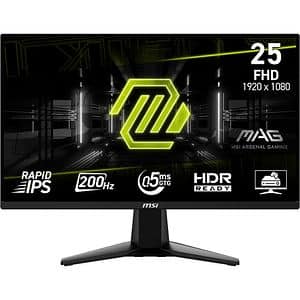 Monitor Gaming LED  IPS MSI MAG 255F E20, 24.5", Full HD, 200Hz, FreeSync Premium, HDR, negru