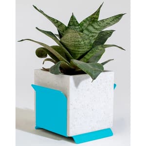 Suport ghiveci flori SPIN Fliss, 17 x 17 x 14.7 cm, albastru