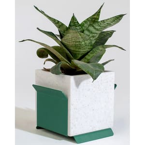 Suport ghiveci flori SPIN Fliss, 17 x 17 x 14.7 cm, verde