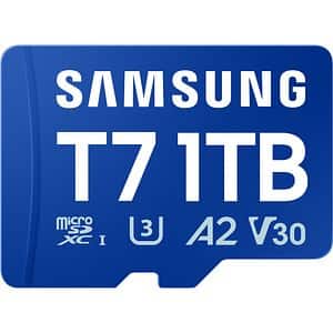 Card de memorie SAMSUNG T7, microSDXC, 1TB, 170MB/s, clasa U3, V30, A2