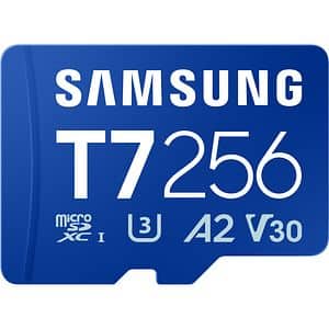 Card de memorie SAMSUNG T7, microSDXC, 256GB, 170MB/s, clasa U3, V30, A2