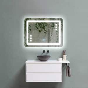 Oglinda baie Elves 801911, 80 x 3 x 60 cm, iluminare LED, senzor touch