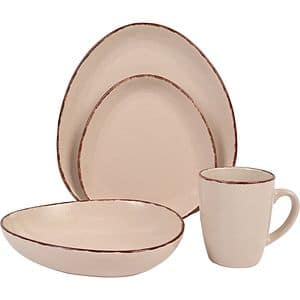 Set de masa MYRIA MC4091, 16 piese, ceramica, crem