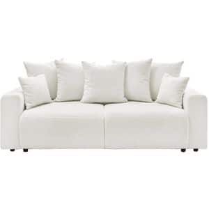 Canapea extensibila Livigno, 3 locuri, 235 x 93 x 100 cm, alb