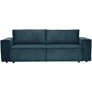 Canapea extensibila Cloud, 3 locuri, lada depozitare, 240 x 85 x 87 cm, albastru inchis