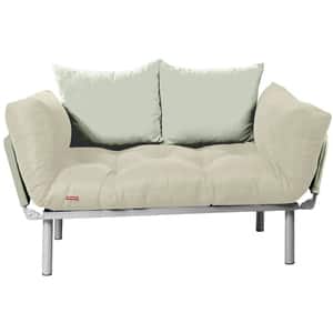 Canapea extensibila Kombin, 2 locuri, 140 x 70 x 60 cm, crem