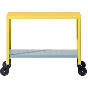 Masuta cu roti Corner S, galben-albastru, 60 x 30 x 50 cm