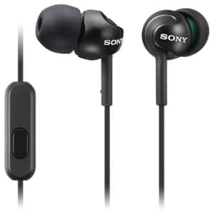 Casti SONY MDR-EX110APB, Cu Fir, In-Ear, Microfon, negru