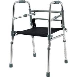 Cadru de mers pliabil cu sezut BEST M 961L, greutate suportata 100 kg, argintiu
