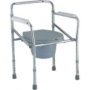 Scaun toaleta BEST M 894, greutate suportata 100 kg, otel, gri