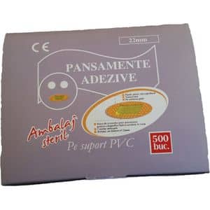 Plasturi rotunzi EVRIKA, diametru 22 mm, 500 buc