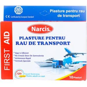 Plasturi pentru rau de miscare NARCIS, 11 x 7.5 cm, 10 buc