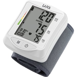 Tensiometru digital de incheietura LAICA BM1006, 2 utilizatori x 60 memorii, alb