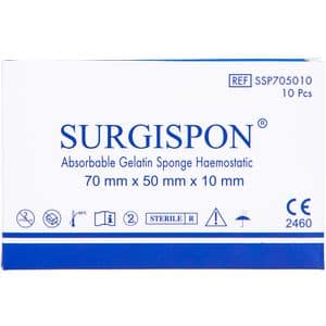Burete Hemostatic, 7 x 5 x 1 cm, 10 buc, SURGISPON