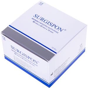Burete hemostatic, 8 x 5 x 1 cm, 10 buc, SURGISPON