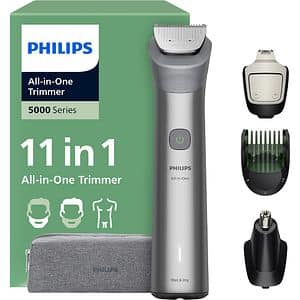 Aparat de tuns multifunctional 11 in 1 PHILIPS Series 5000 Series MG5941/15, acumulator, autonomie 120 min, argintiu
