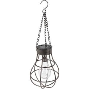 Decoratiune gradina Bulb, incarcare solara, 18.5 x 18.5 x 27-50 cm, transparent